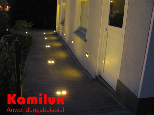 SMD LED Bodeneinbauleuchte Bodenstrahler Bodenlicht Treppenlicht Flatty 12V Warmweiss