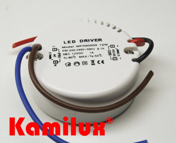 LED Trafo 12 W Rundtrafo für Schalterdosen 0,5-12W für LED-Leuchtmittel