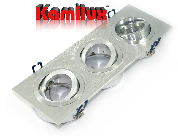 3er Einbauleuchten Einbauspots Kanto Downlights 12V max. 50W Spots