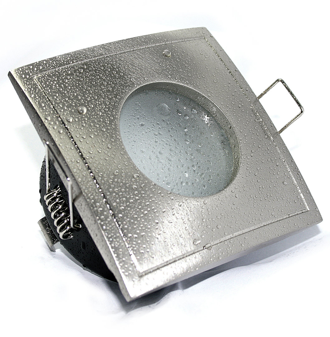 Nassraum Einbauleuchten Aqua Square IP65 GU10 & LED-Strahler 3W 5W 7W DIMMBAR 