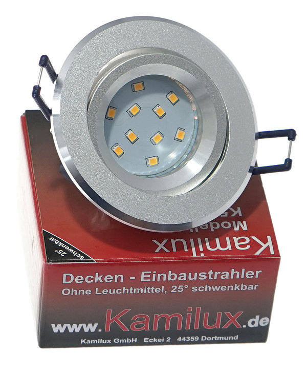 IP20 Rostfreie Alu LED Deckenstrahler Balu K5402 230V GU10 SMD-LED-Spots 5W=50W