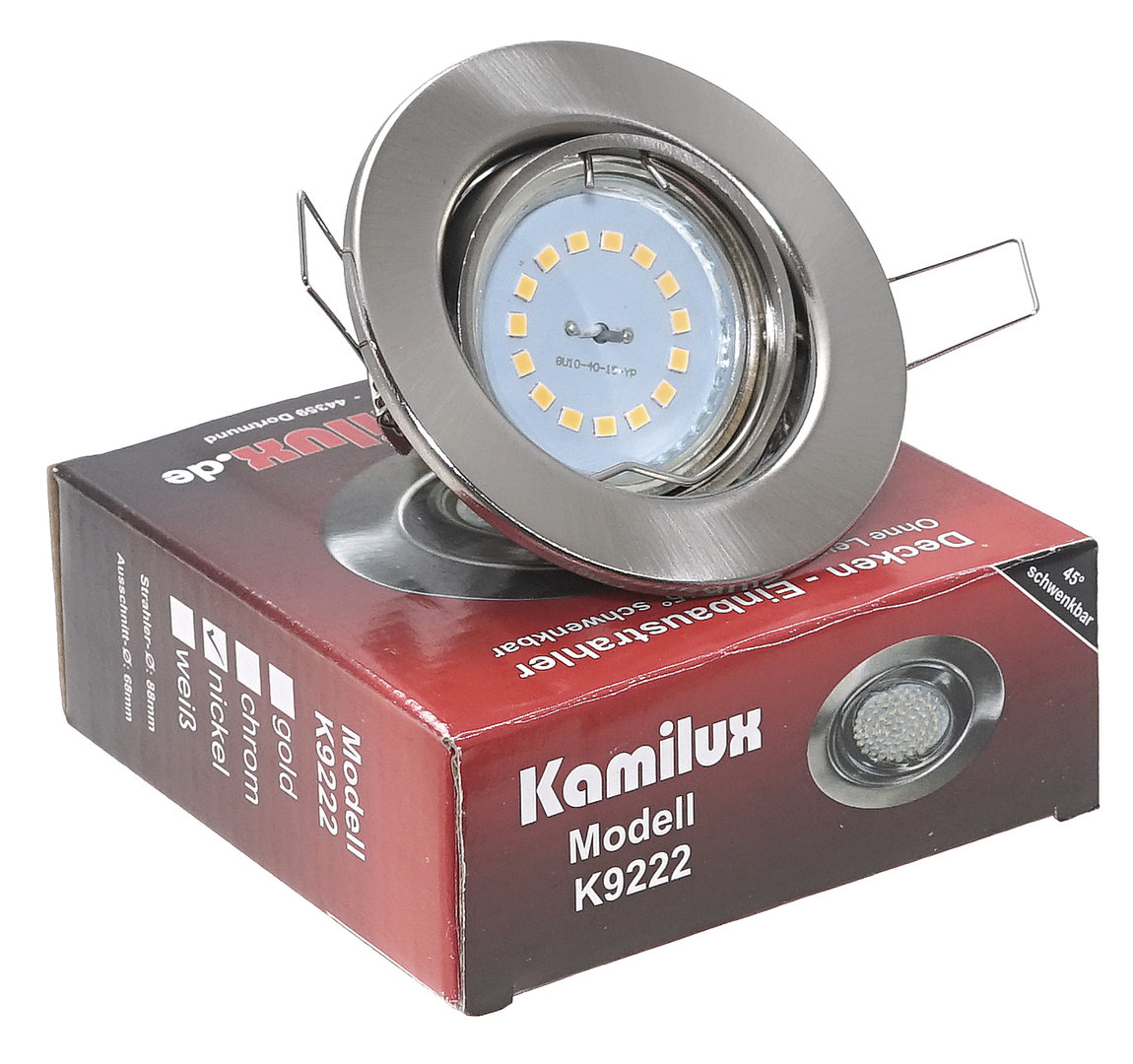 Kamilux Deckenlampe HV Spot Bajo 230V Hochvolt Downlight ohne Leuchtmittel GU10 