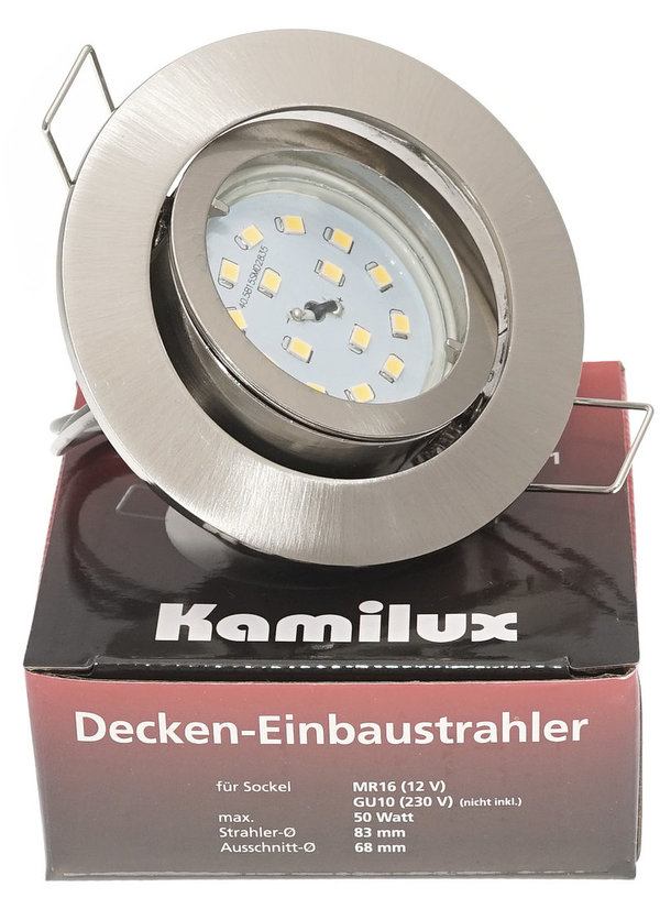 Ultra Flacher LED Einbaustrahler BAJO K9451 5Watt 230V Lampen Spot Einbauleuchte DIMMBAR