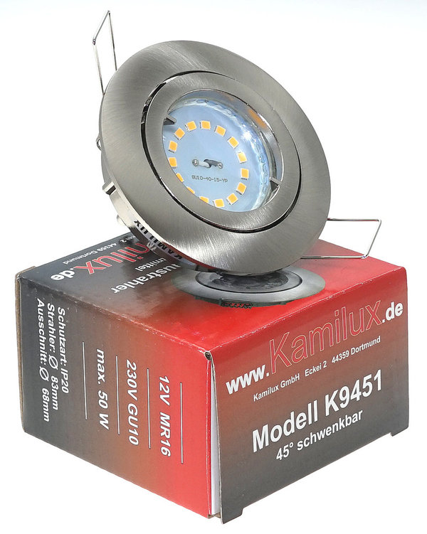 Kamilux® Einbaustrahler BAJO K9451 LED Decken-Spots Step-dimmbar 230V Einbau-Leuchten