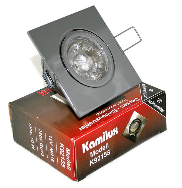 230V Bad Einbauleuchten v. Kamilux Modell Quajo K92155 & LED-Strahler 7W GU10
