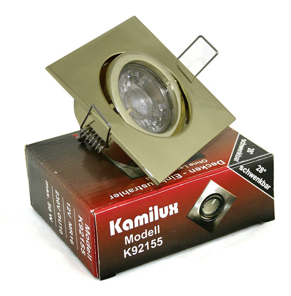 230V Bad Einbauleuchten v. Kamilux Modell Quajo K92155 & LED-Strahler 7W GU10